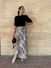 Gonna satin leopard