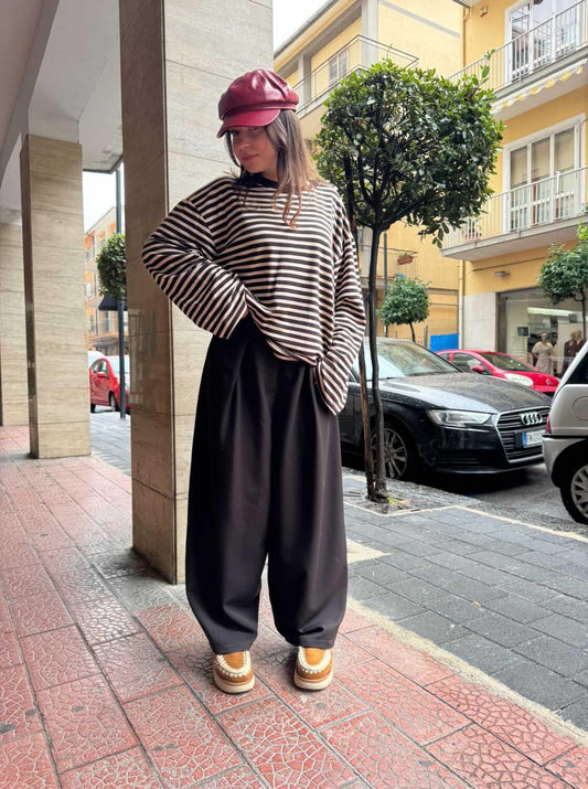 T-shirt Long Striped Choco