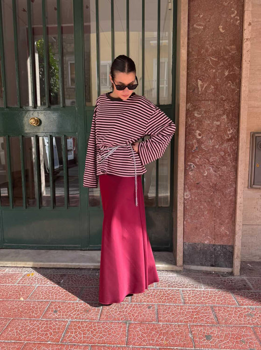 Gonna sirena bordeaux