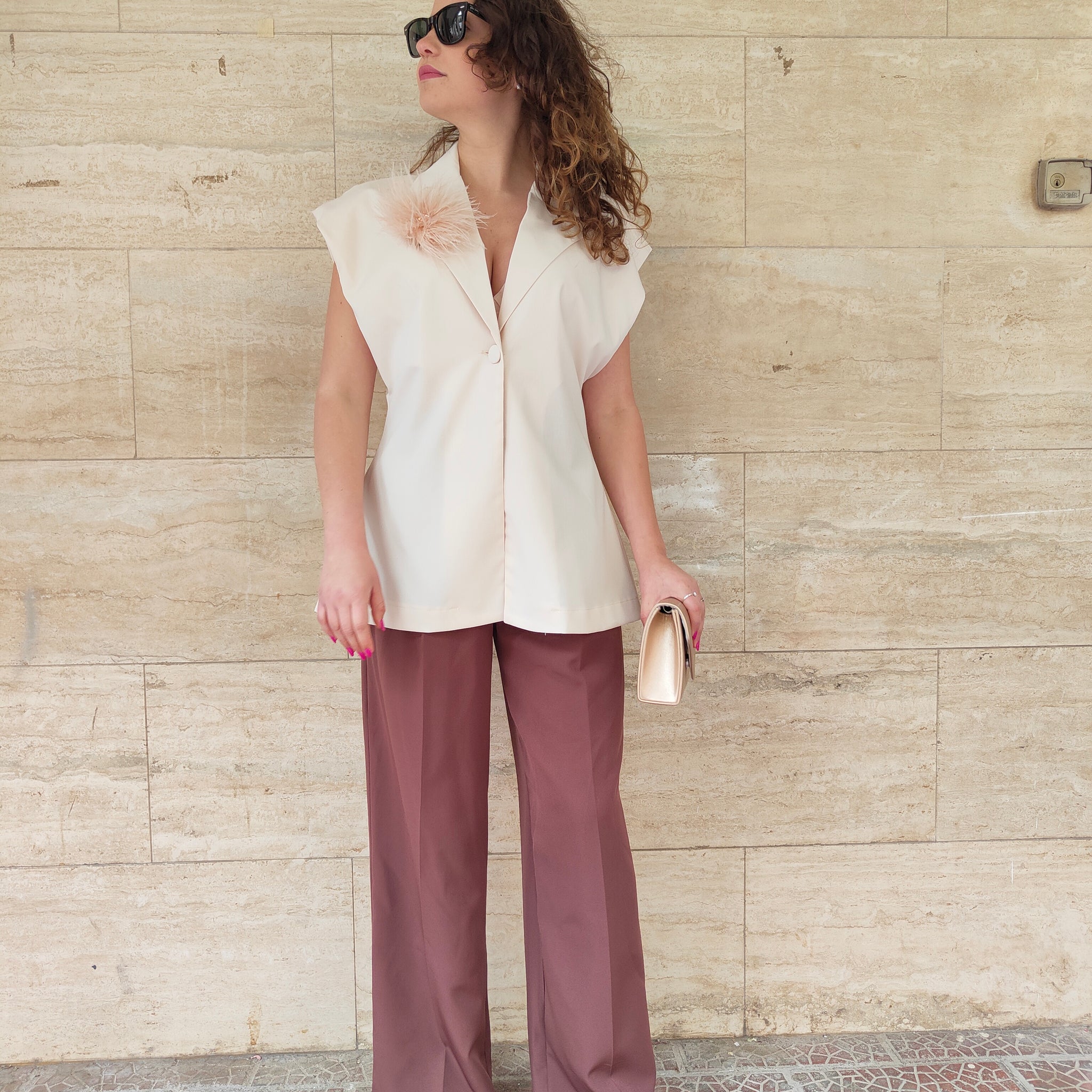Pantalone Wide Giordie Choco