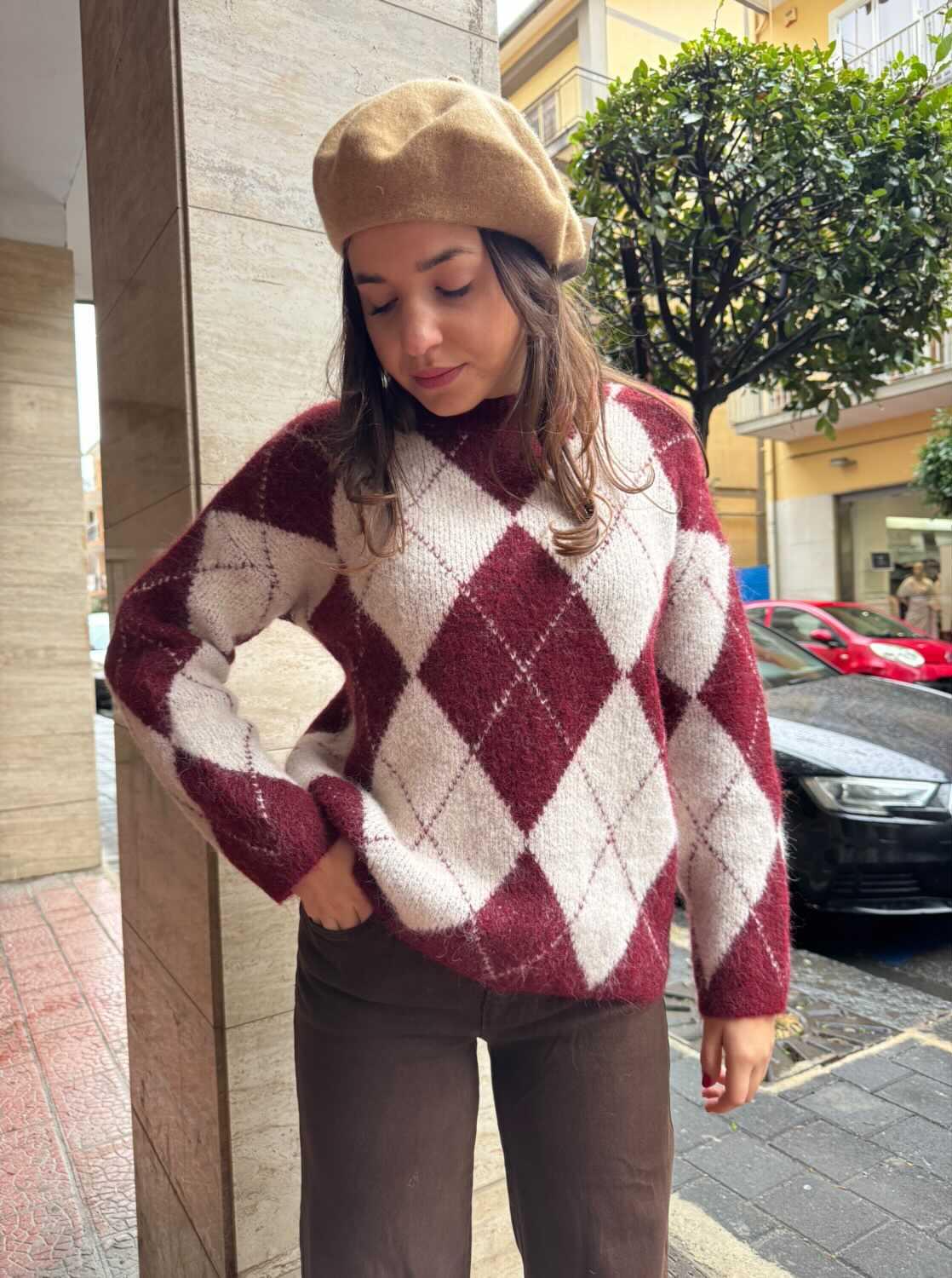 Pull Irlanda Bordeaux