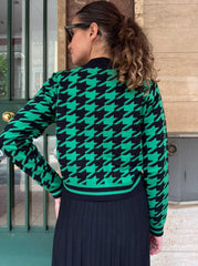 Pullover Geometrico Low Verde