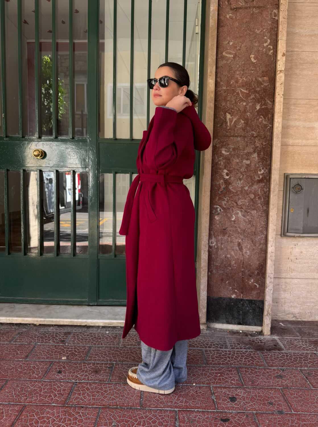 Cappotto Ginevra Bordeaux