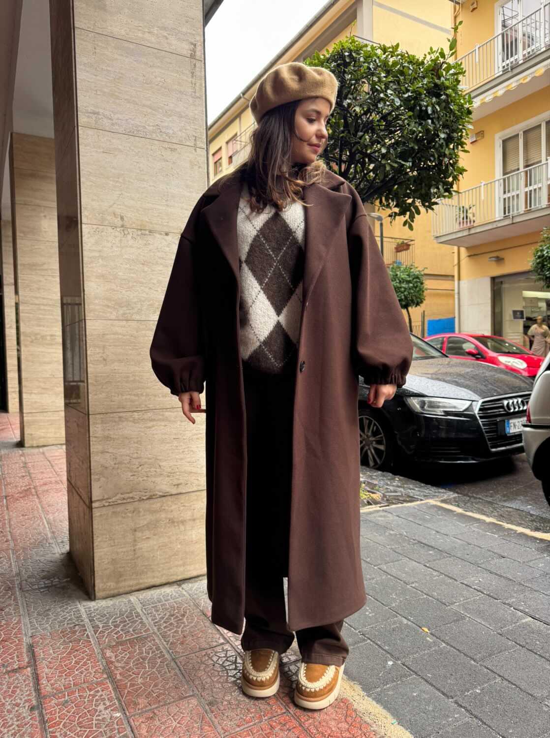 Maxi Cappotto Dana Cacao