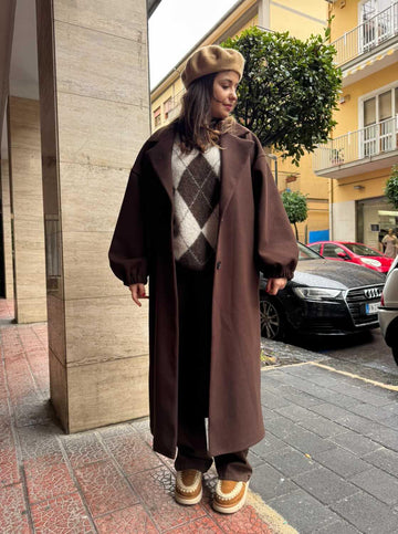 Maxi Cappotto Dana Cacao