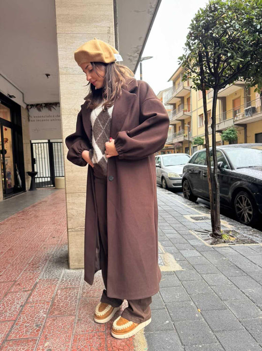 Maxi Cappotto Dana Cacao
