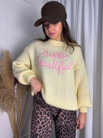 Pullover Hello Beautiful
