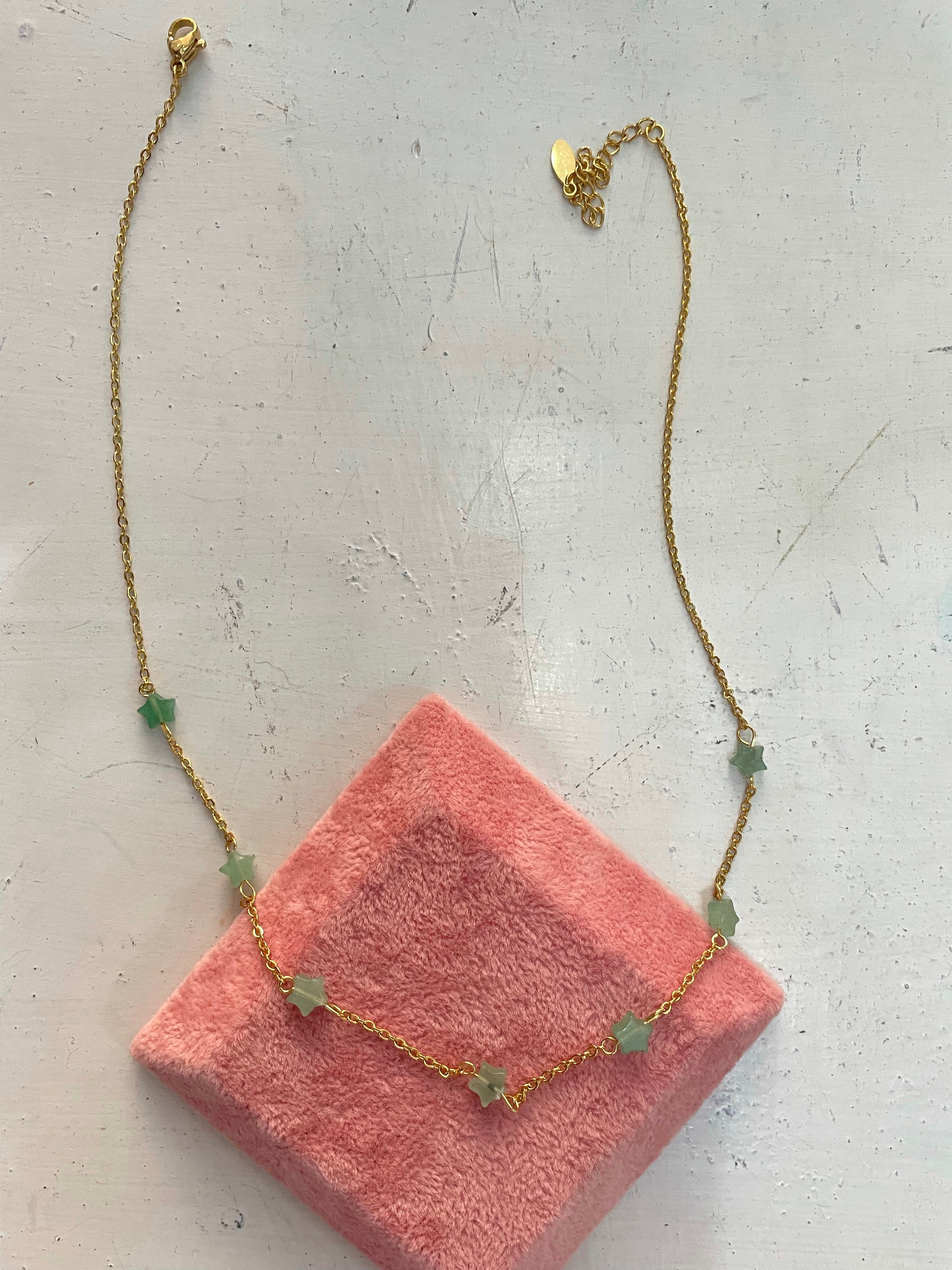 Collana con stelline menta