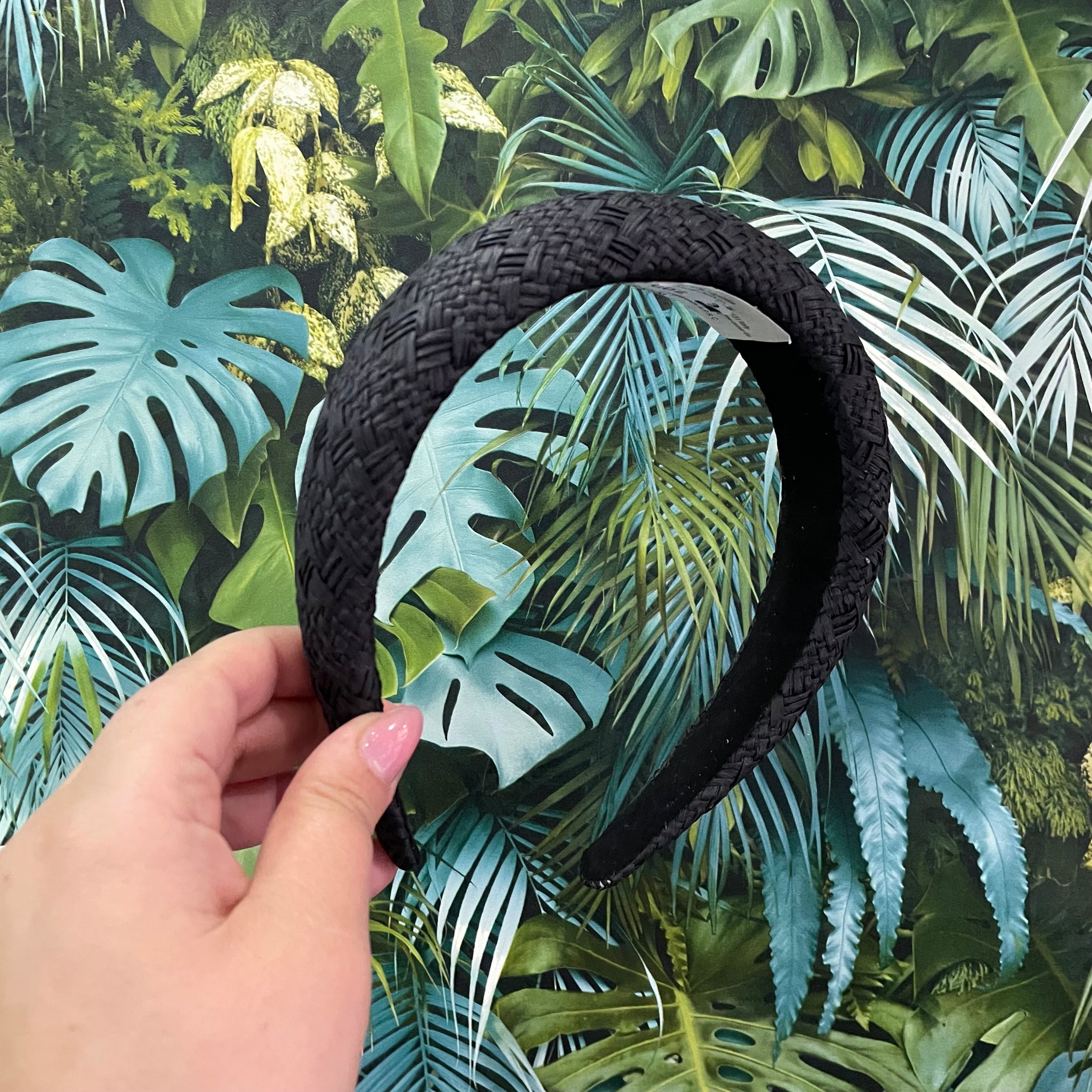 Cerchietto bombato in rafia