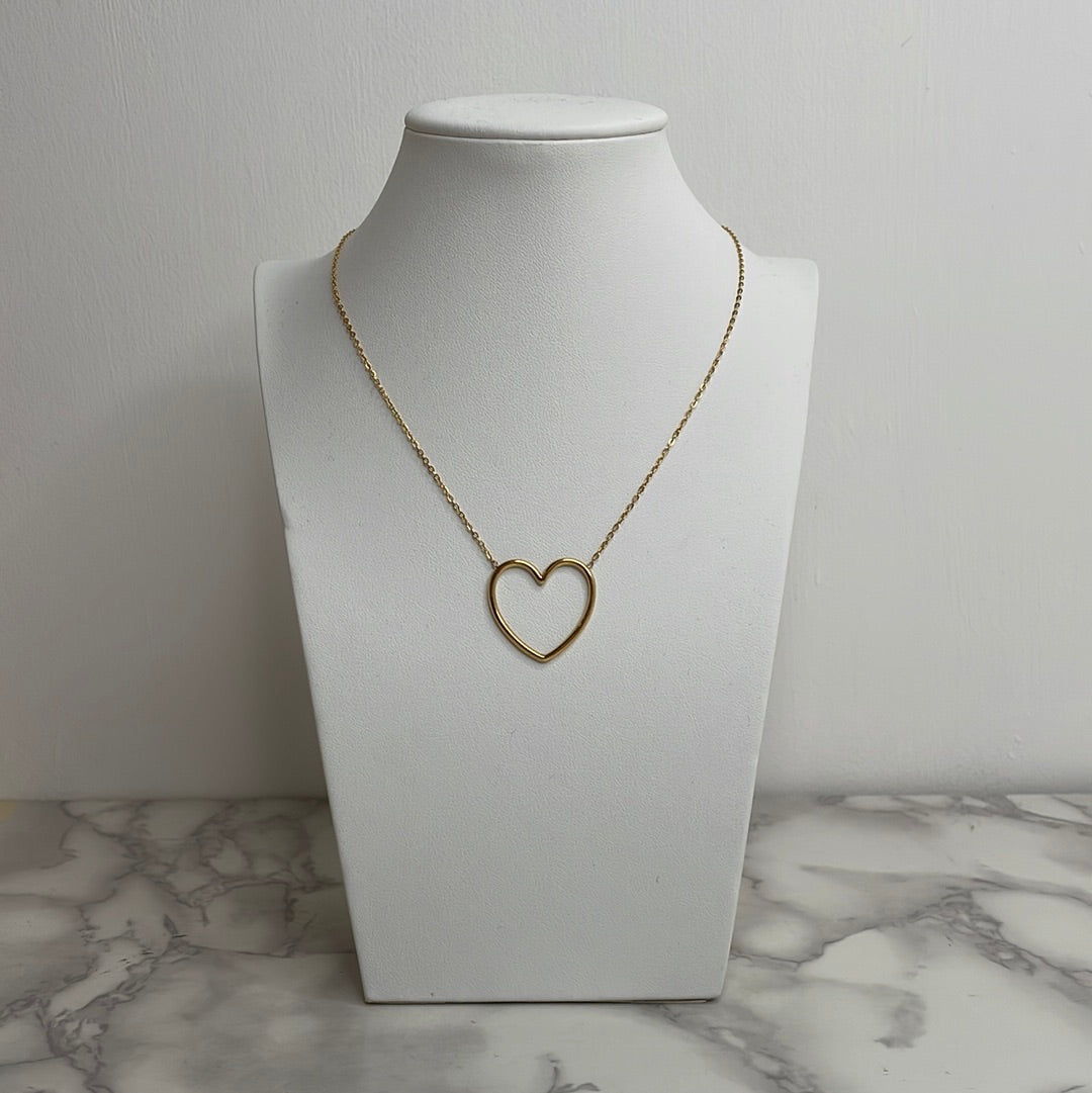 Collana cuore vuoto Gold